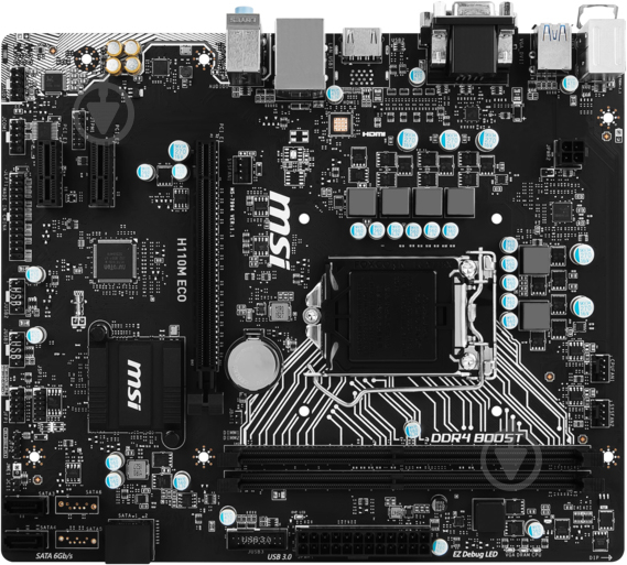 Материнська плата MSI H110M_ECO (Socket 1151, Intel H110, mirco ATX) - фото 1