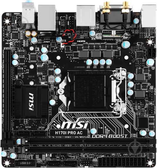 Материнская плата MSI H170I_PRO_AC (Socket 1151, Intel H170, mini ITX) - фото 1