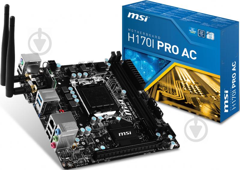 Материнская плата MSI H170I_PRO_AC (Socket 1151, Intel H170, mini ITX) - фото 4