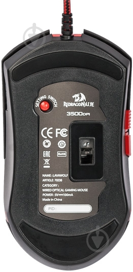 Мышка Redragon LavaWolf black - фото 2