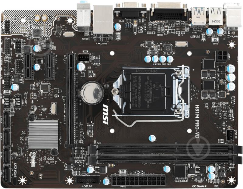 Материнская плата MSI H81M_PRO-VD (Socket 1150, Intel H81, mirco ATX) - фото 1