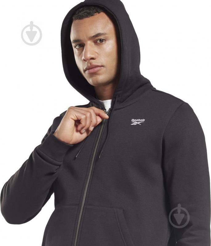 Толстовка Reebok RI FLEECE FZ HOODIE GR9206 р. 62 чорний - фото 5