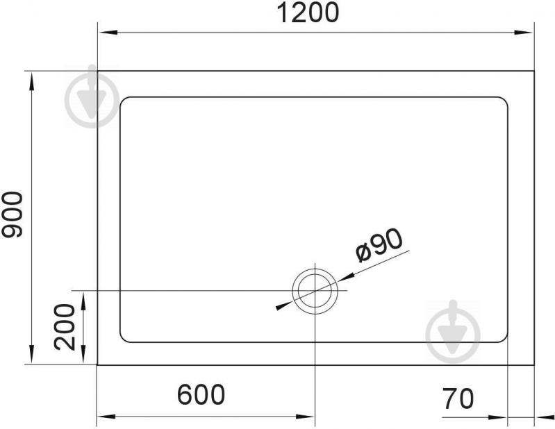 Поддон из искусственного камня Eger SMC 90х120 см 599-1290S - фото 2