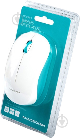 Мышь Modecom MC-WM121 Wireless white/blue - фото 3