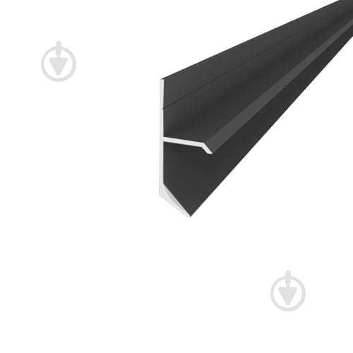 Плинтус скрытого монтажа АЛЮПРО ПАС-4323 черный мат 2500х38,8х15,7 мм - фото 1