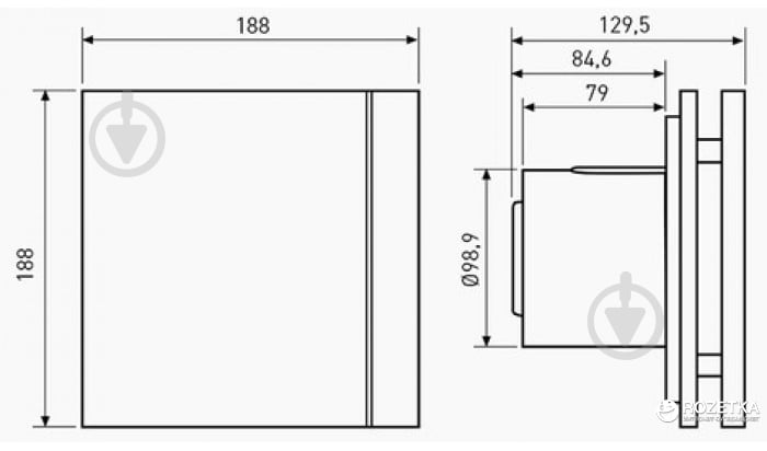 Витяжний вентилятор Soler&Palau для ванної SILENT-100 CZ MARBLE WHITE DESIGN-4C - фото 7