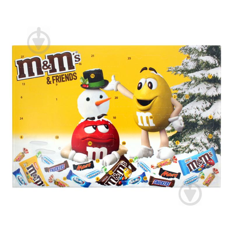 Новогодний набор M&M's &Friends Новогодний календарь 543 г - фото 1