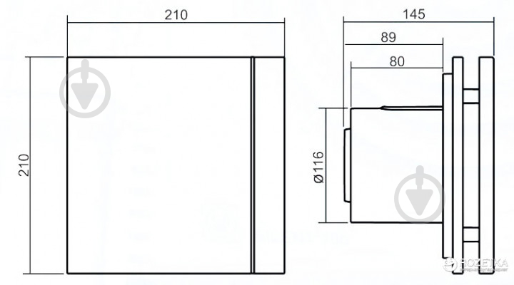 Витяжний вентилятор Soler&Palau для ванної SILENT-200 CZ MARBLE BLACK DESIGN-4C - фото 10