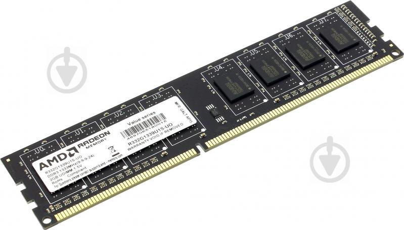 Оперативна пам'ять AMD DDR3 SDRAM 2 GB (1x2GB) 1333 MHz (R332G1339U1S-UOBULK) - фото 1