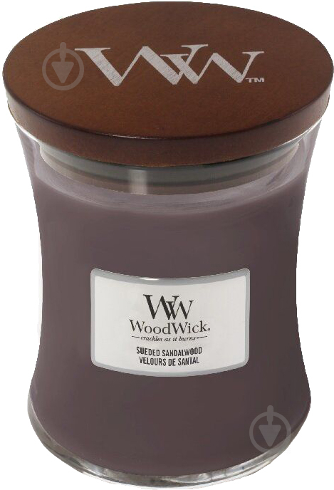 Свічка ароматична Woodwick Medium Sueded Sandalwood 275 г - фото 1