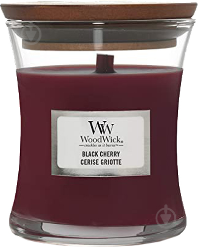 Свічка ароматична Woodwick Medium Black Cherry 275 г - фото 1