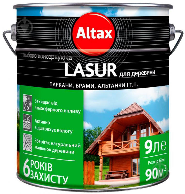 Лазур глибоко консервуюча Altax Lasur для деревини сосна напівмат 9 л - фото 2