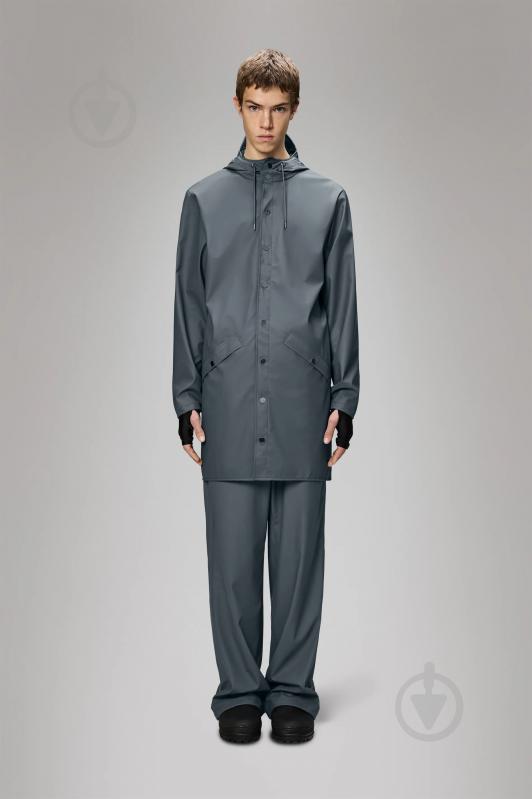 Куртка Rains Long Jacket 1202-Slate р.2XS-XS - фото 2