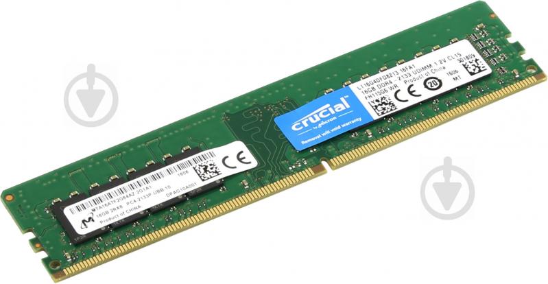 Оперативна пам'ять MICRON DDR4 SDRAM 16 GB (1x16GB) 2133 MHz (CT16G4DFD8213) - фото 1