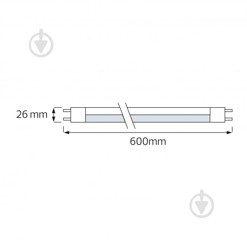 Лампа світлодіодна HOROZ ELECTRIC 120 см 18 Вт T8 матова G13 220 В 4000 К 002-001-0018-030 - фото 2