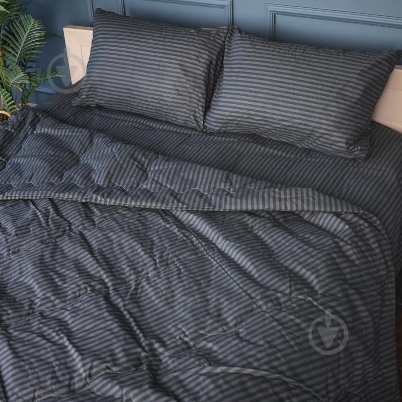 Набор №2937 Сolor Fun Line 17-0611 Stripe Black лето (одеяло + 2 подушки + 2 наволочки + простынь) 155x215 см MirSon черный - фото 4 Набор №2937 Сolor Fun Line 17-0611 Stripe Black лето (одеяло + 2 подушки + 2 наволочки + простынь) 155x215 см MirSon черный - фото 4