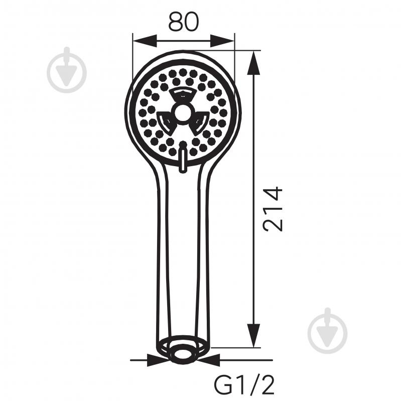 Ручной душ Ferro Sole 100 мм S300 - фото 2 Ручной душ Ferro Sole 100 мм S300 - фото 2