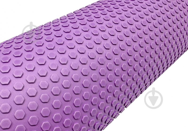 Ролик массажный EasyFit Foam Roller сиреневый 45 см - фото 3