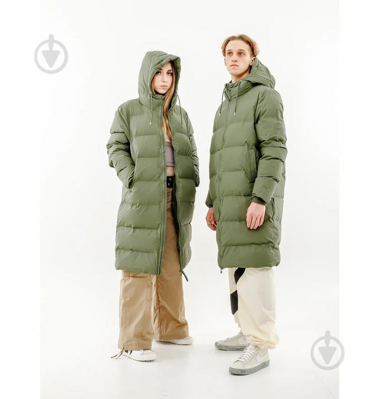 Куртка Rains LONG PUFFER JACKET 1507-Olive р.L-XL - фото 5