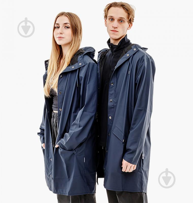 Куртка Rains Long Jacket 1202-Blue р.XS-S - фото 1
