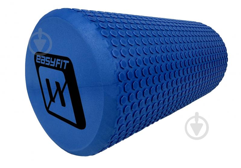 Ролик массажный EasyFit Foam Roller синий 30 см - фото 1