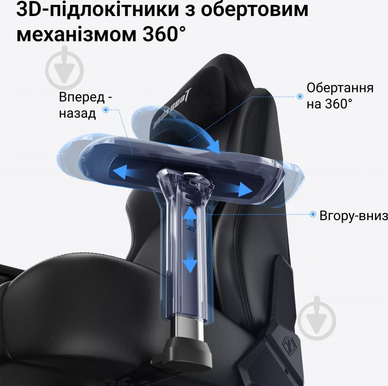 Кресло игровое Anda Seat Phantom 4 Pro L Gray Fabricс серый - фото 13