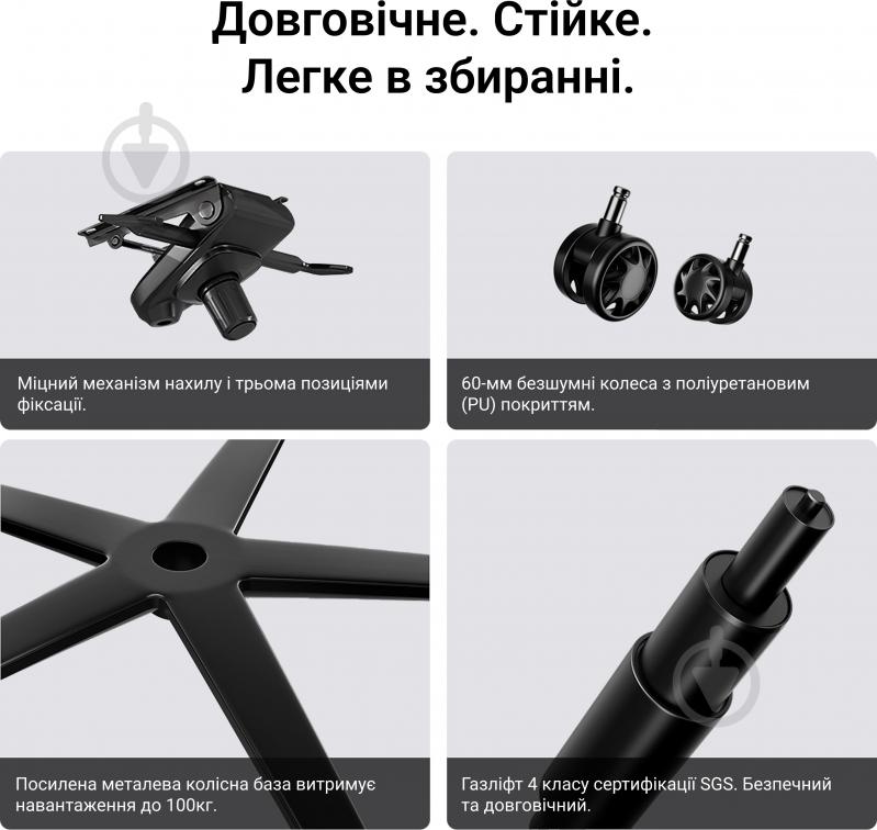 Кресло игровое Anda Seat Phantom 4 Pro L Gray Fabricс серый - фото 18