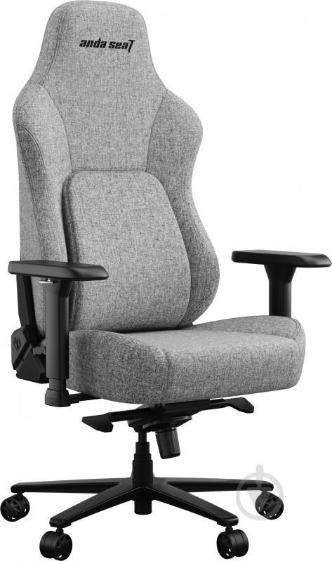 Кресло игровое Anda Seat Phantom 4 Pro L Gray Fabricс серый - фото 5
