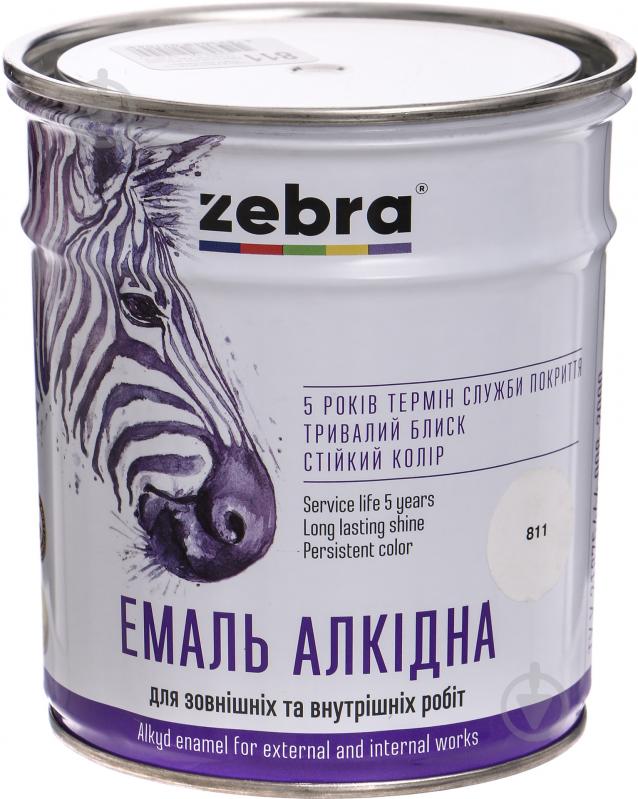 Емаль ZEBRA алкідна ПФ-116 серія Акварель 811 білий мат 0,9 кг - фото 1 Емаль ZEBRA алкідна ПФ-116 серія Акварель 811 білий мат 0,9 кг - фото 1