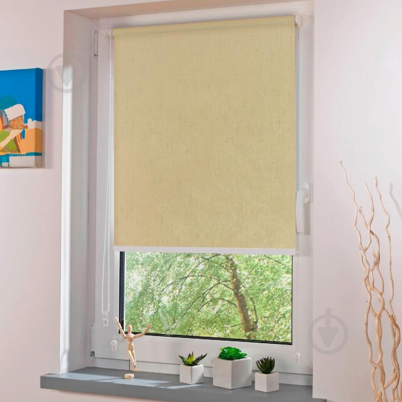 Ролета мини Rollotex LEN с фиксацией под наклон персикова 106x160 см - фото 2