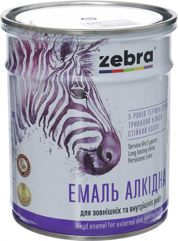 Емаль ZEBRA алкідна ПФ-116 серія Акварель 812 білий глянець 0,9 кг - фото 1