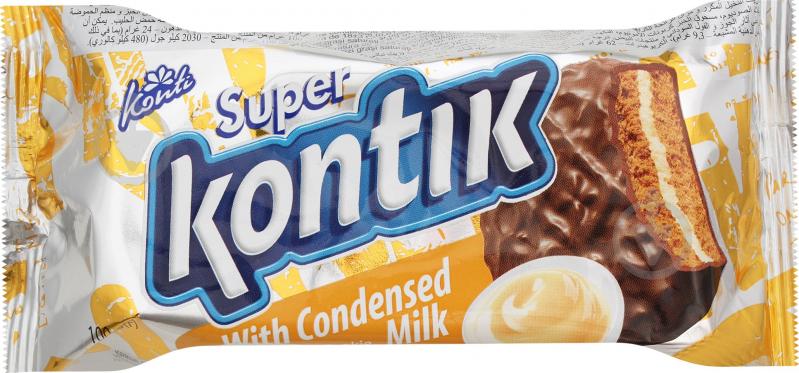 Печиво-сандвіч Konti зі згущеним молоком Супер Контік 100 г - фото 1