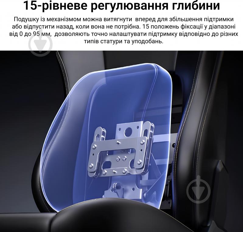 Кресло игровое Anda Seat Phantom 4 L Black Fabric черный - фото 11