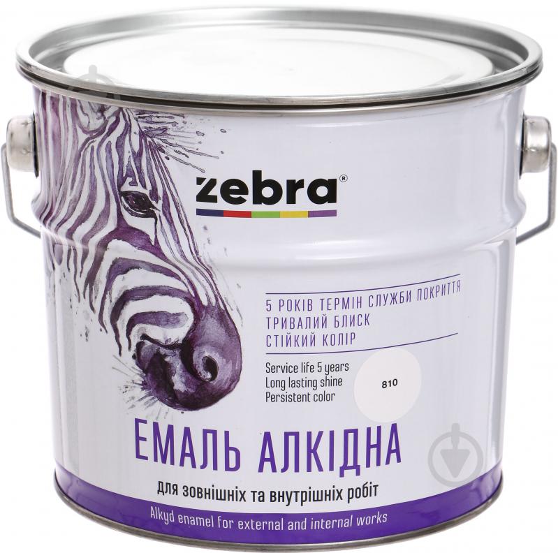 Эмаль ZEBRA алкидная ПФ-116 серия Акварель 810 белоснежный глянец 2,8 кг - фото 1