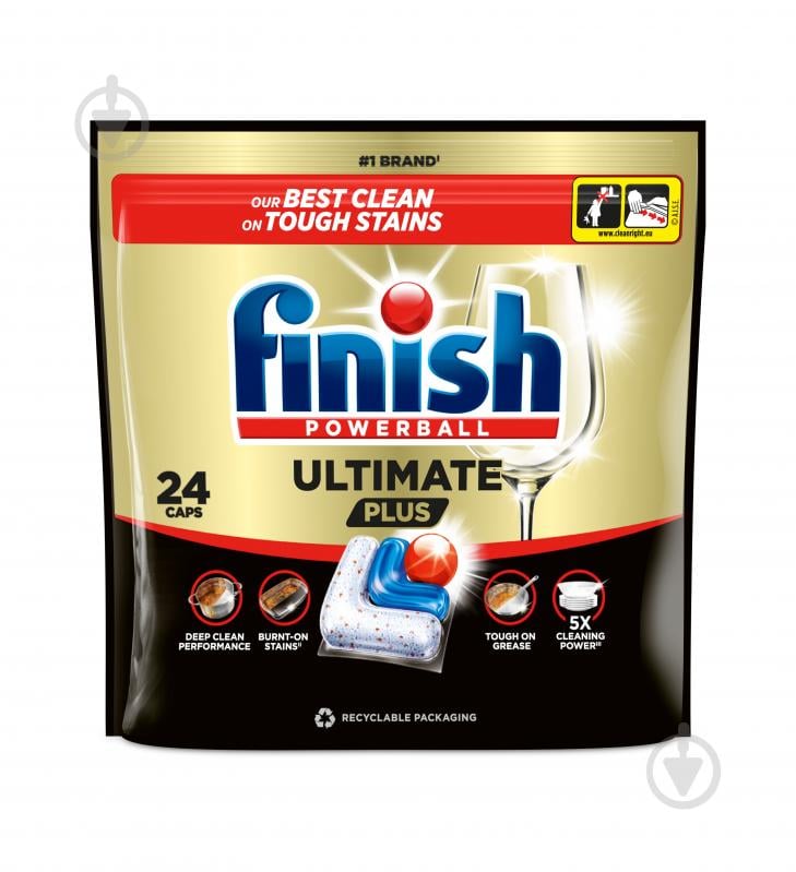 Капсулы для посудомоечных машин Finish Ultimate Plus 24 шт. - фото 1 Капсулы для посудомоечных машин Finish Ultimate Plus 24 шт. - фото 1
