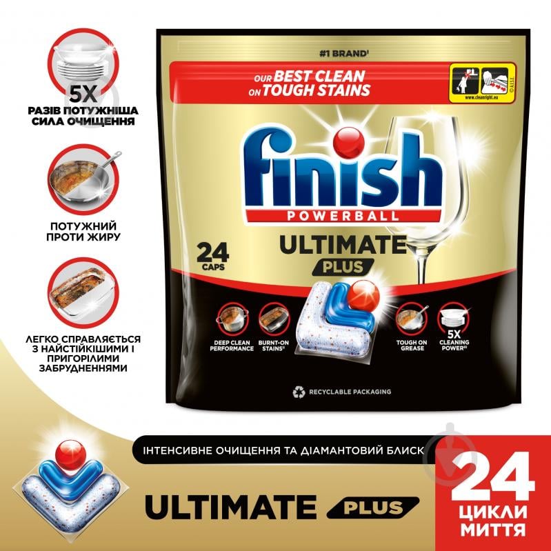 Капсулы для посудомоечных машин Finish Ultimate Plus 24 шт. - фото 3 Капсулы для посудомоечных машин Finish Ultimate Plus 24 шт. - фото 3
