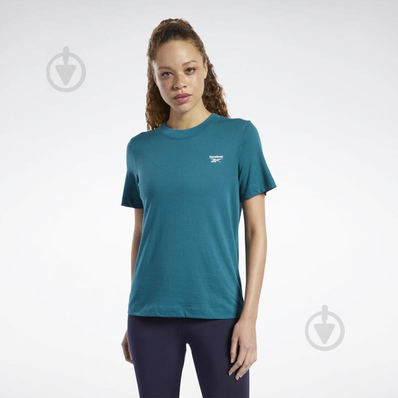 Футболка Reebok TE Easy Tee FK6658 р.S зеленый - фото 1