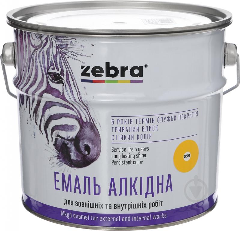 Емаль ZEBRA алкідна ПФ-116 серія Акварель 855 яскраво-жовтий глянець 2,8 кг - фото 1