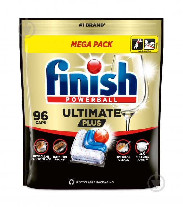 Капсулы для посудомоечных машин Finish Ultimate Plus 96 шт. - фото 1