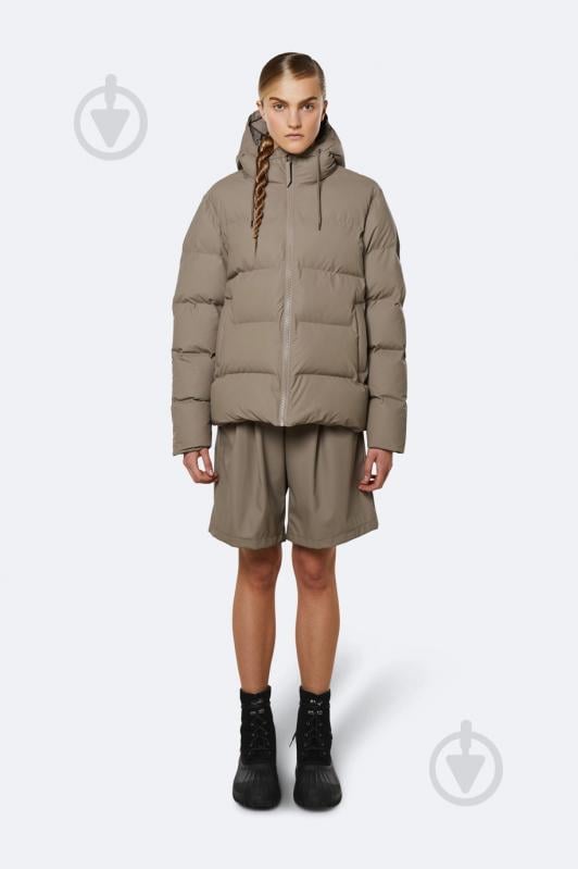 Куртка Rains PUFFER JACKET 1506-Taupe р.S-M - фото 9
