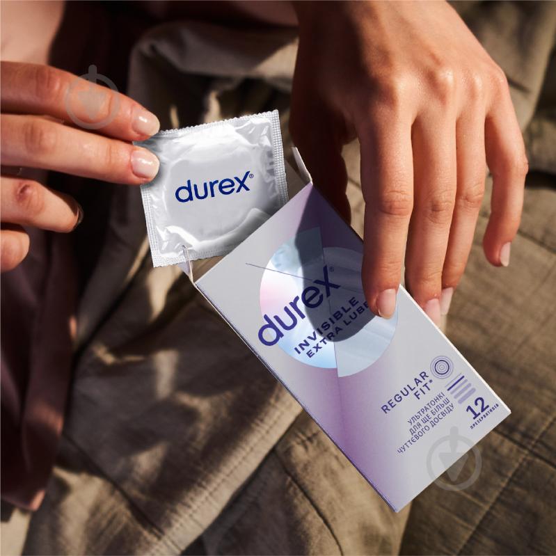 Презервативи Durex Invisible Extra Lube 12 шт. - фото 2