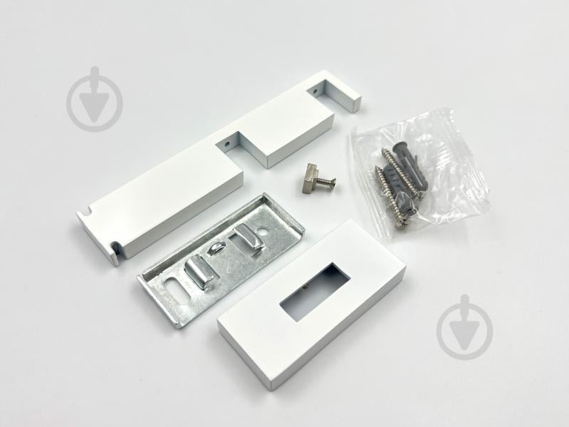 Комплект карнизу Quadrum подвійний 14/160 см білий з білими гачками - фото 4 Комплект карнизу Quadrum подвійний 14/160 см білий з білими гачками - фото 4