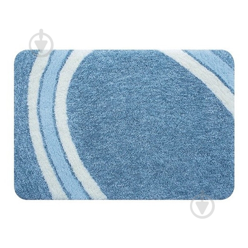 Коврик для ванной Spirella CURVE polyester 60х90 см синий - фото 1