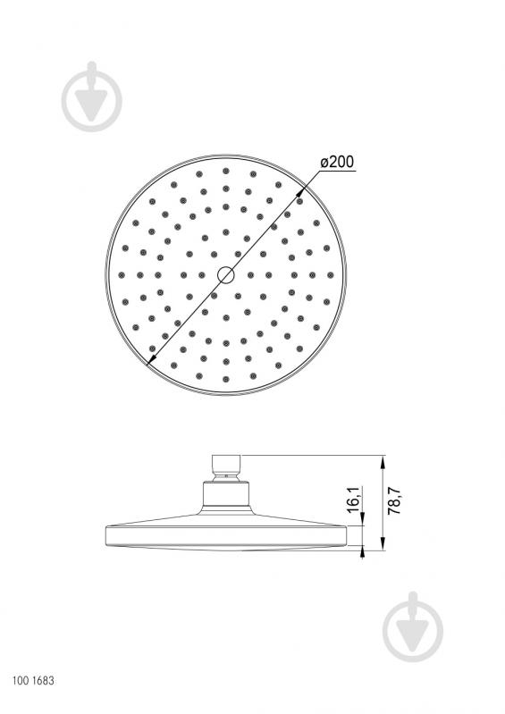 Верхний душ Steinberg Ø 200 мм - фото 2