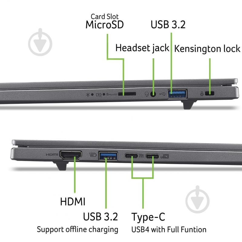 Ноутбук Acer Aspire 16 AI A16-61M-R847 16" (NX.JS3EU.002) steel grey - фото 2 Ноутбук Acer Aspire 16 AI A16-61M-R847 16" (NX.JS3EU.002) steel grey - фото 2