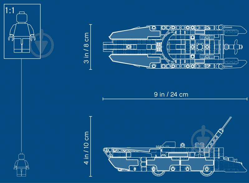 Конструктор LEGO Technic Катер 42089 - фото 6