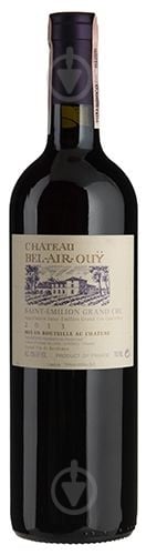 Вино Chateau Bel Air Ouy виноградне натуральне сухе червоне Шато Бель Ер Уї 2013 0,75 л - фото 1