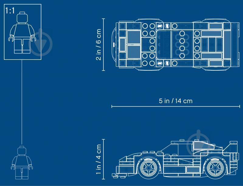 Конструктор LEGO Speed Champions Автомобиль Ferrari F40 Competizione 75890 - фото 7