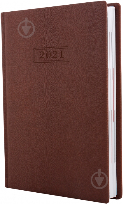 Щоденник датований коричневий темний лінія Optima Mink A5 2021 O25237-43 - фото 1