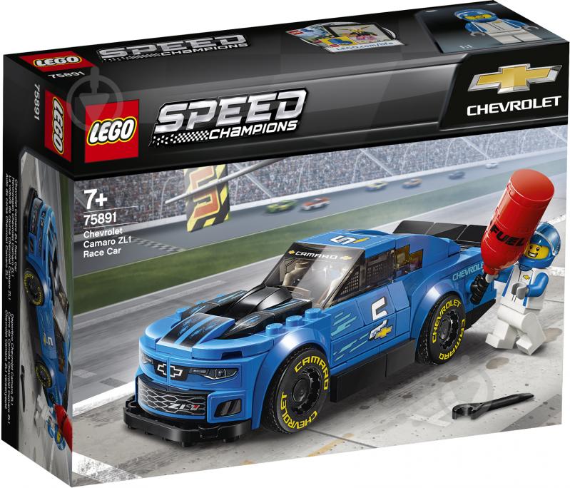 Конструктор LEGO Speed Champions Автомобиль Chevrolet Camaro ZL1 Race Car 75891 - фото 1